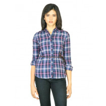 Wrangler Women Belted Purple Shirt
