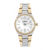 Fossil Women White Dial Watch AM4183