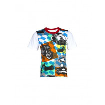 Doodle Boy's Car Print White Red Blue Teen Kidswear
