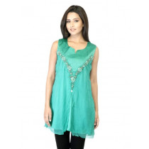 La-Emotio Women Green Kurti