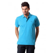 John Players Men Polo Blue T-shirt