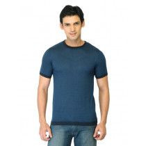 United Colors of Benetton Men Stripes Blue Tshirts