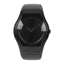 Police Men Black Dial Genuine Leather Watch