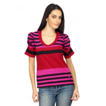 Arrow Woman Striped Red Top