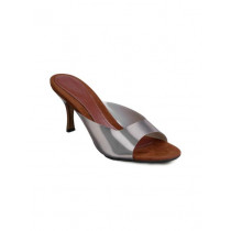 Catwalk Women Heeled Brown Silver Strap Heels