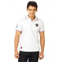 United Colors of Benetton Men Solid Polo White Tshirts