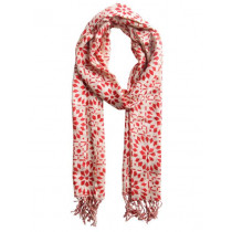 Femella Women Printed Red Scarf