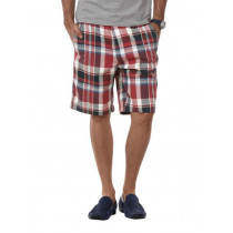 Myntra Men Red Check Shorts