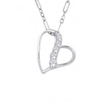 Lucera Women Silver Pendant with Chain