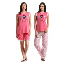 SDL by Sweet Dreams Women Pink Night suits