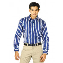 Indigo Nation Men   Blue & White Stripe Shirt