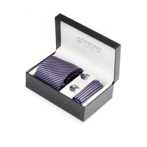 Arrow Men Formal Purple Tie+Cufflink+Pocket square - Combo Pack