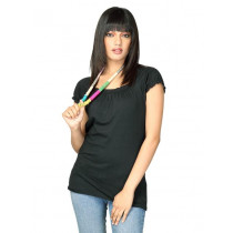 Jealous 21 Women Neckline Black Top