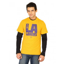 ADIDAS Men NBA Bold Yellow T-shirts