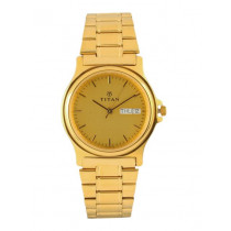 Titan Men Gold-Toned Watch NB390YM03