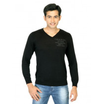 Spykar Men Live My Space Black T-Shirts