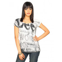 Lee Women's Shakira White Black T-shirt