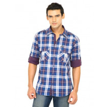 Scullers Men Check Blue Shirts