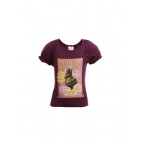 Madagascar3 Girls Purple Printed T-Shirt