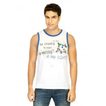 Probase Men Printed White Tshirts