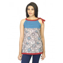 Mother Earth Women Printed Grey Tunic