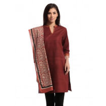 Fabindia Women Printed Rust Stole