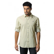 John Players Men Stripes Grey Shirt