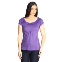 Jealous 21 Women Jealous Frills and florals Purple Top Purple Tops