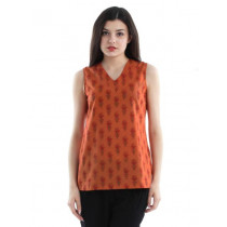 Fabindia Women Orange Kurti