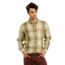 French Connection Men Brown & Beige Shirt