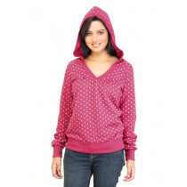 United Colors of Benetton Women Printed Pink Sweatshirt