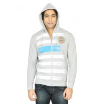 Wrangler Men Flock Print Grey Sweatshirt