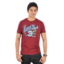 Probase Men Last Week Maroon Tshirts