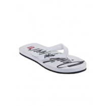 Quiksilver Men White Echo Script Flip Flops