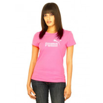 Puma Women Large logo tee Pink Tshirts