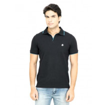 United Colors of Benetton Men Solid Black Tshirt