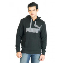Puma Men Logo Hooded Black SweatShirt