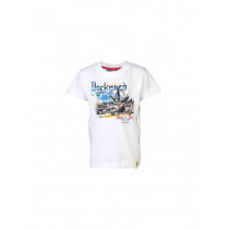 Gini and Jony Kids Boys Printed White Tshirts