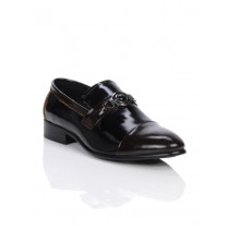 Homme Men Black & Brown Semi Formal Shoes