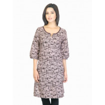 W Women Brown Printed Kurta