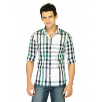 Spykar Men Check White Shirts