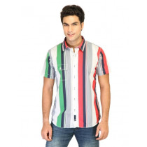 Probase Men Stripes Blue Shirts