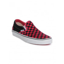 Vans Unisex Classic Slip-On Red & Black Shoes