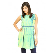 Mother Earth Women Printed Green Tunics