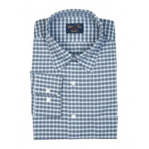 Reid & Taylor Men Check Navy Blue Shirt