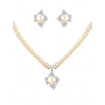 Miki Pearl Women Ivory Jewellery Set