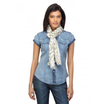 Femella Women Printed Off White Scarf