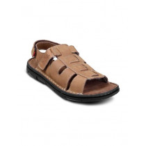 Lee Cooper Men Formal Leather Brown Sandal