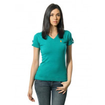 Spykar Women Cult Green T-shirt