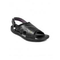 iD Men Casual Leather/Felt Charcoal Sandal